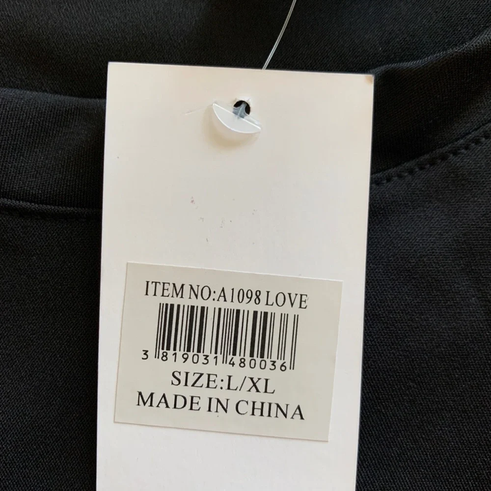 Black Crop Top with “Love Lettering” by Lida - Picture 9 of 10